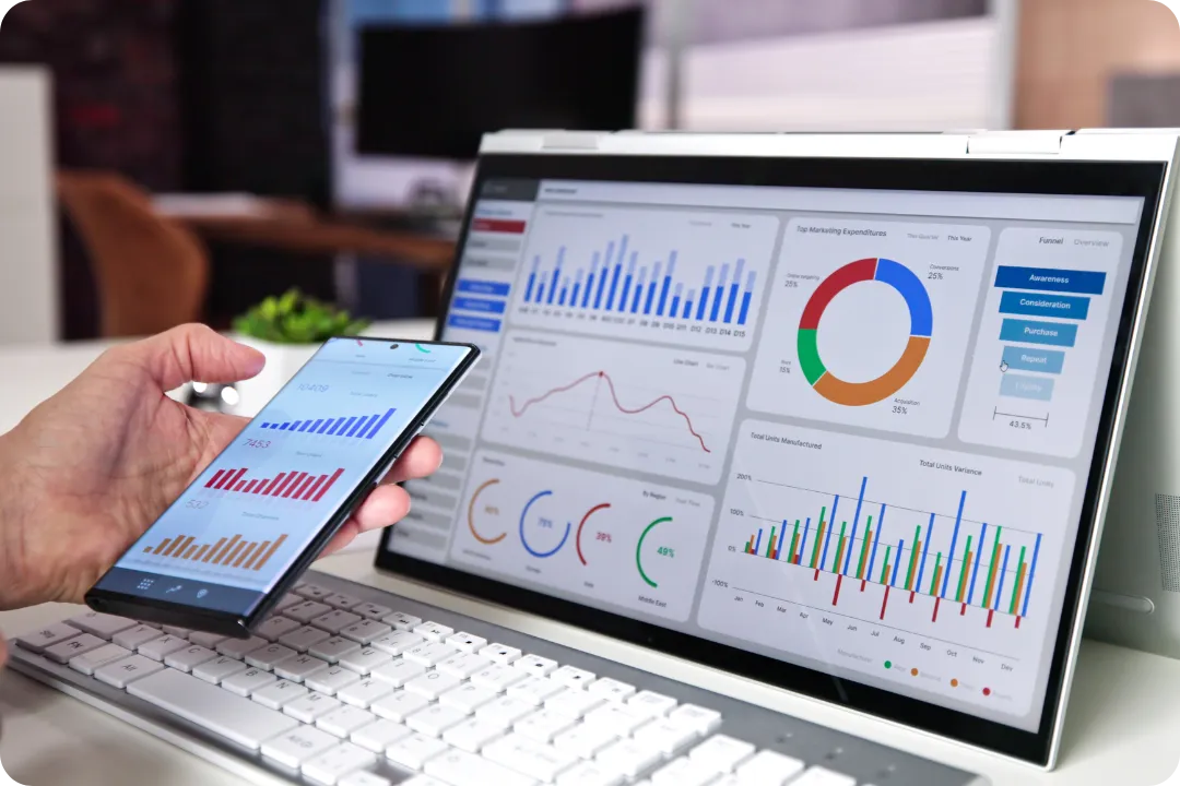 printed sticky notes glued on board