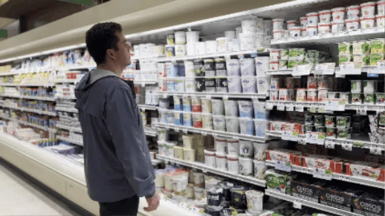 Course Feature, person deciding which item is right for them at the grocery store