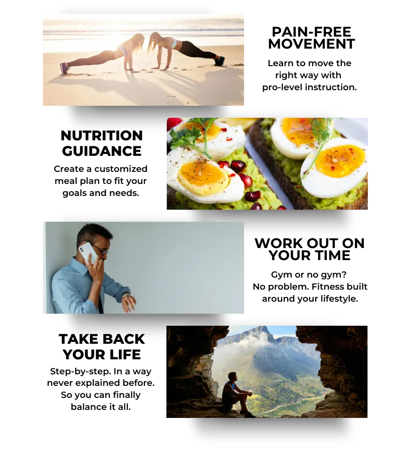 Learn How To move, nutrition, work out on your time.