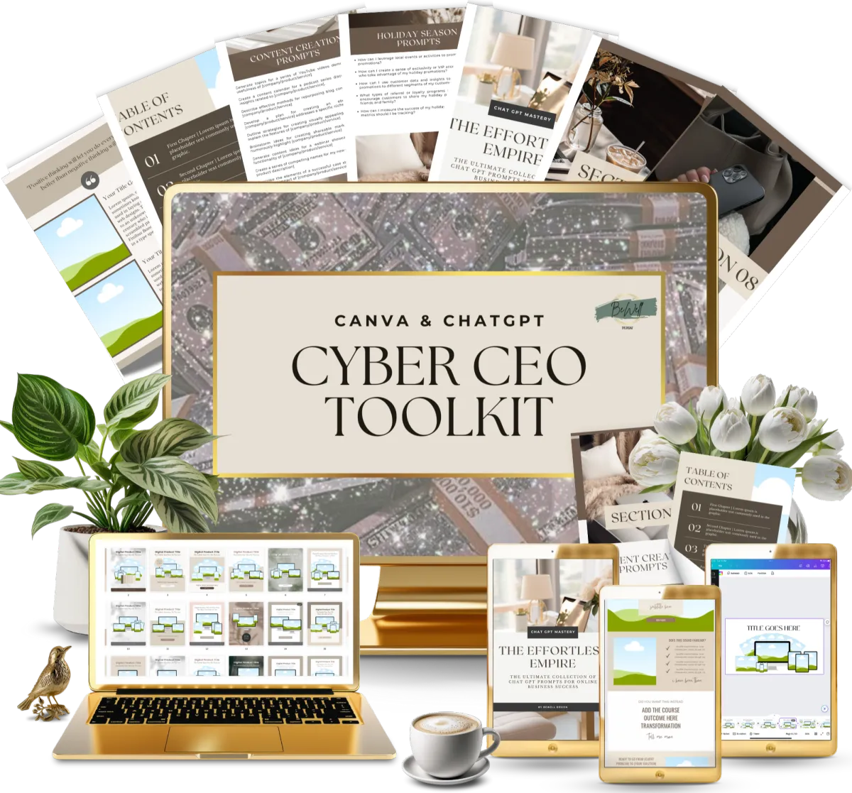 Digital product launch pack cover - 50+ pages of expert strategies and PLR products for $9