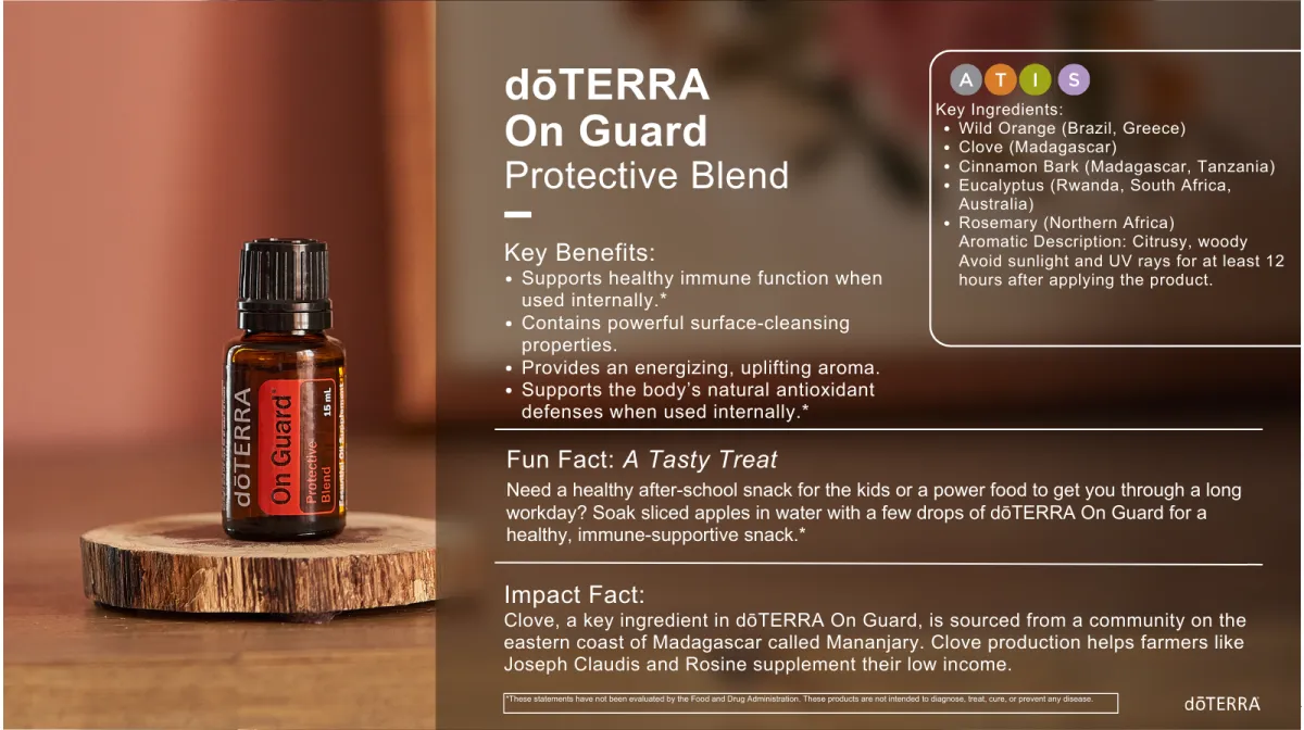 On Guard essential oil – immune support blend for seasonal wellness and protection