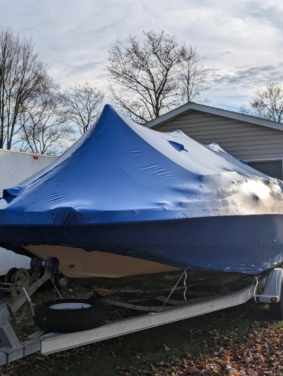 Houghton Lake Shrink-Wrapping Boat