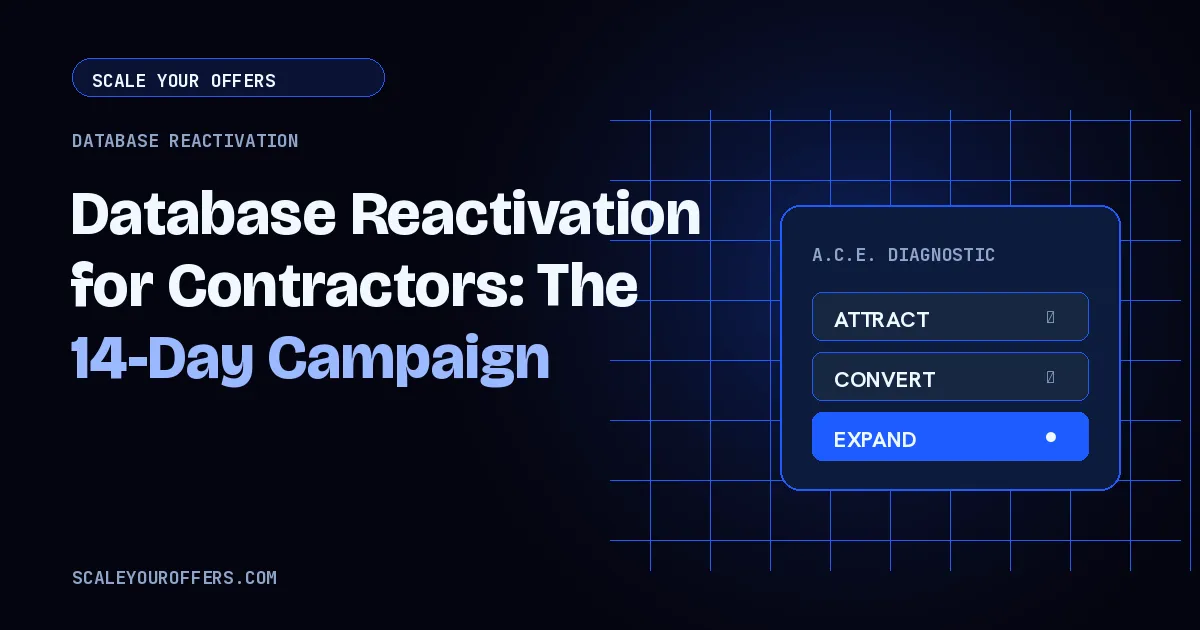 Database Reactivation for Contractors: The 14-Day Campaign
