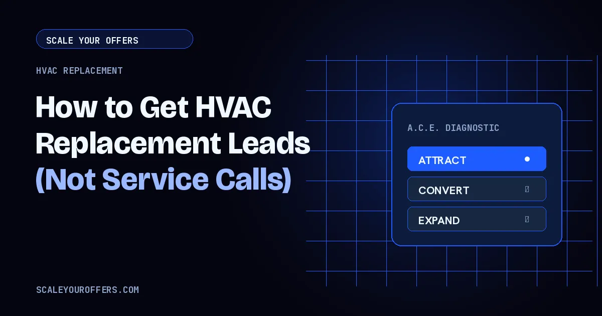 How to Get HVAC Replacement Leads (Not Service Calls)