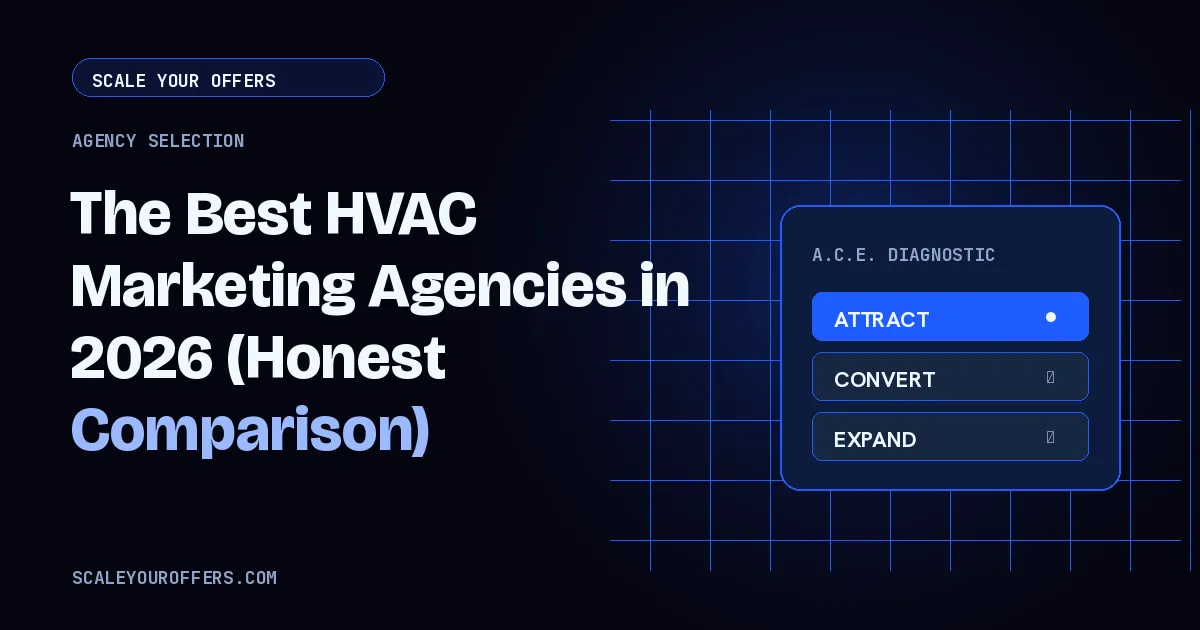 HVAC owner comparing agency scorecards for booked jobs