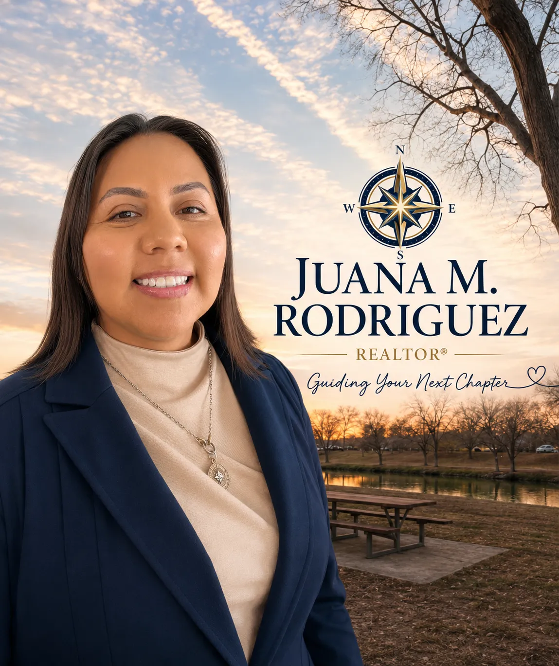 Portrait of Juana M. Rodriguez, Central Texas REALTOR® specializing in downsizing and helping longtime homeowners navigate their next chapter.