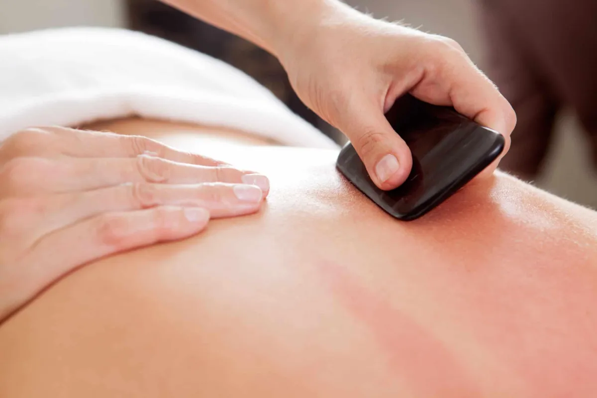 Gua Sha scraping treatment for inflammation reduction at K Spa