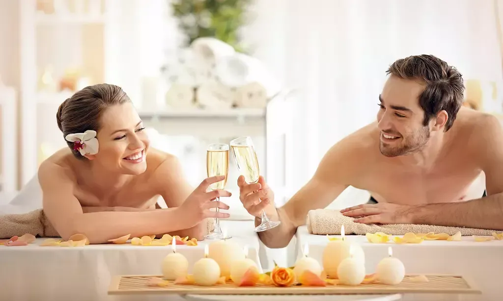 Massage room for two at K Spa designed for couples and friends
