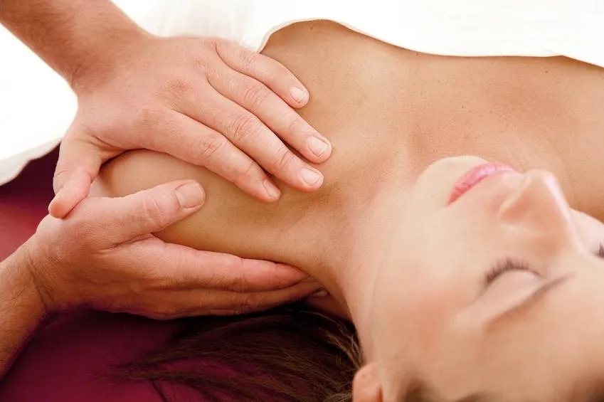 Client receiving connective tissue massage treatment