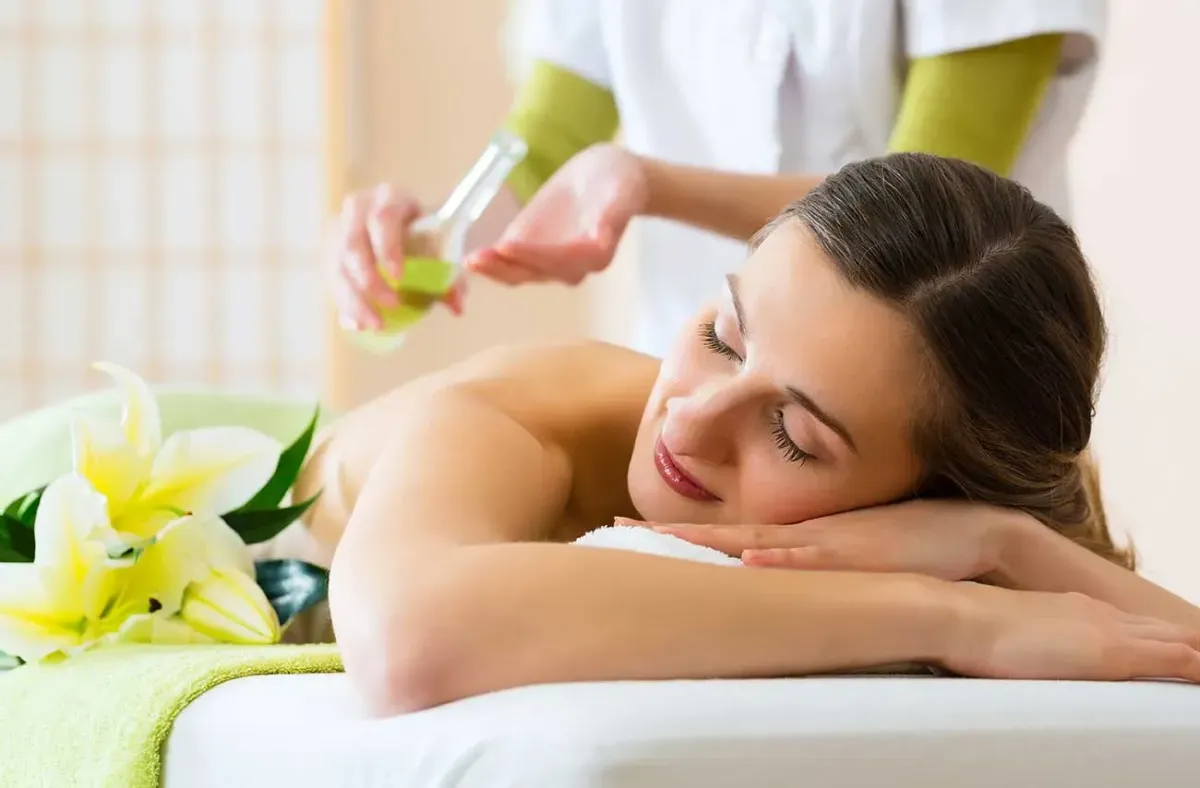 CBD oil massage therapy session at K Spa in Bellevue