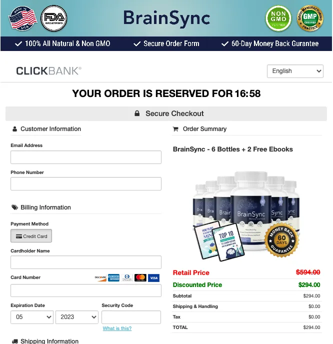 BrainSync Pay Now