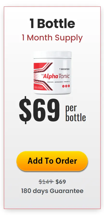 Alpha Tonic Pricing Table