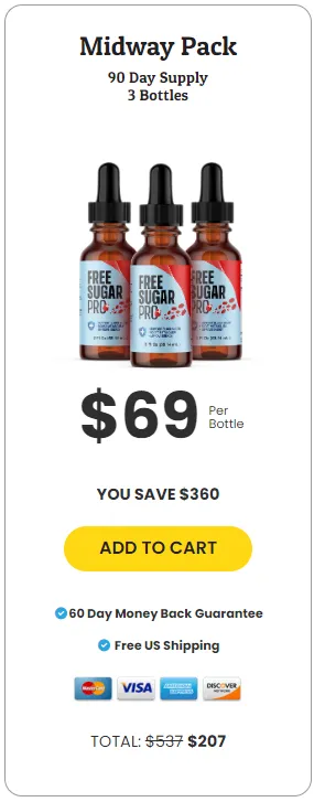 Free Sugar Pro 3 Bottle