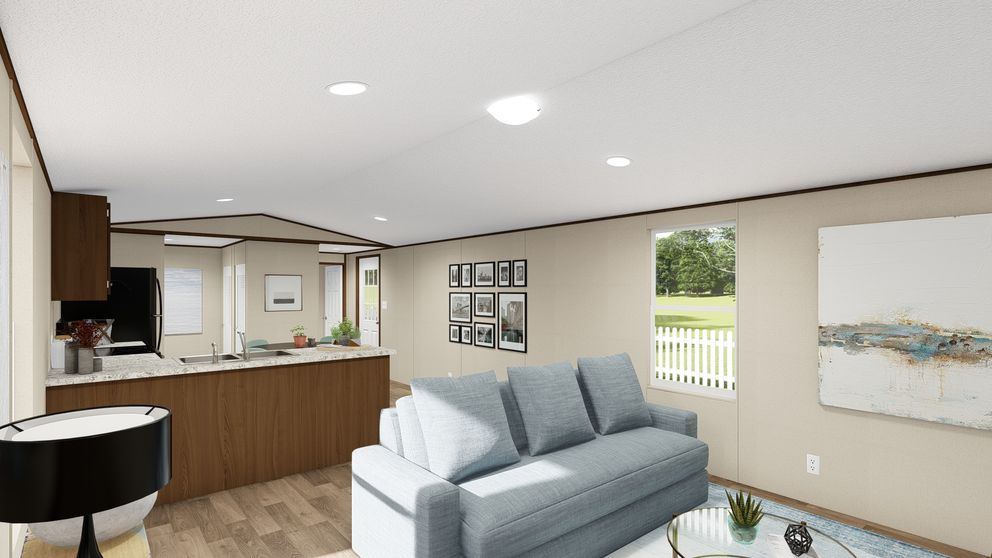 Man talking on a smartphone at home