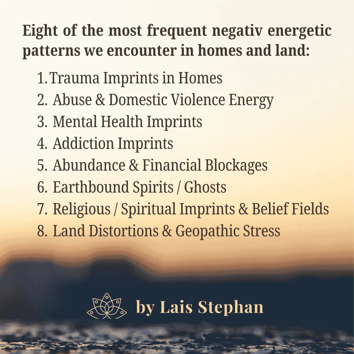 space clearing for your home or home office