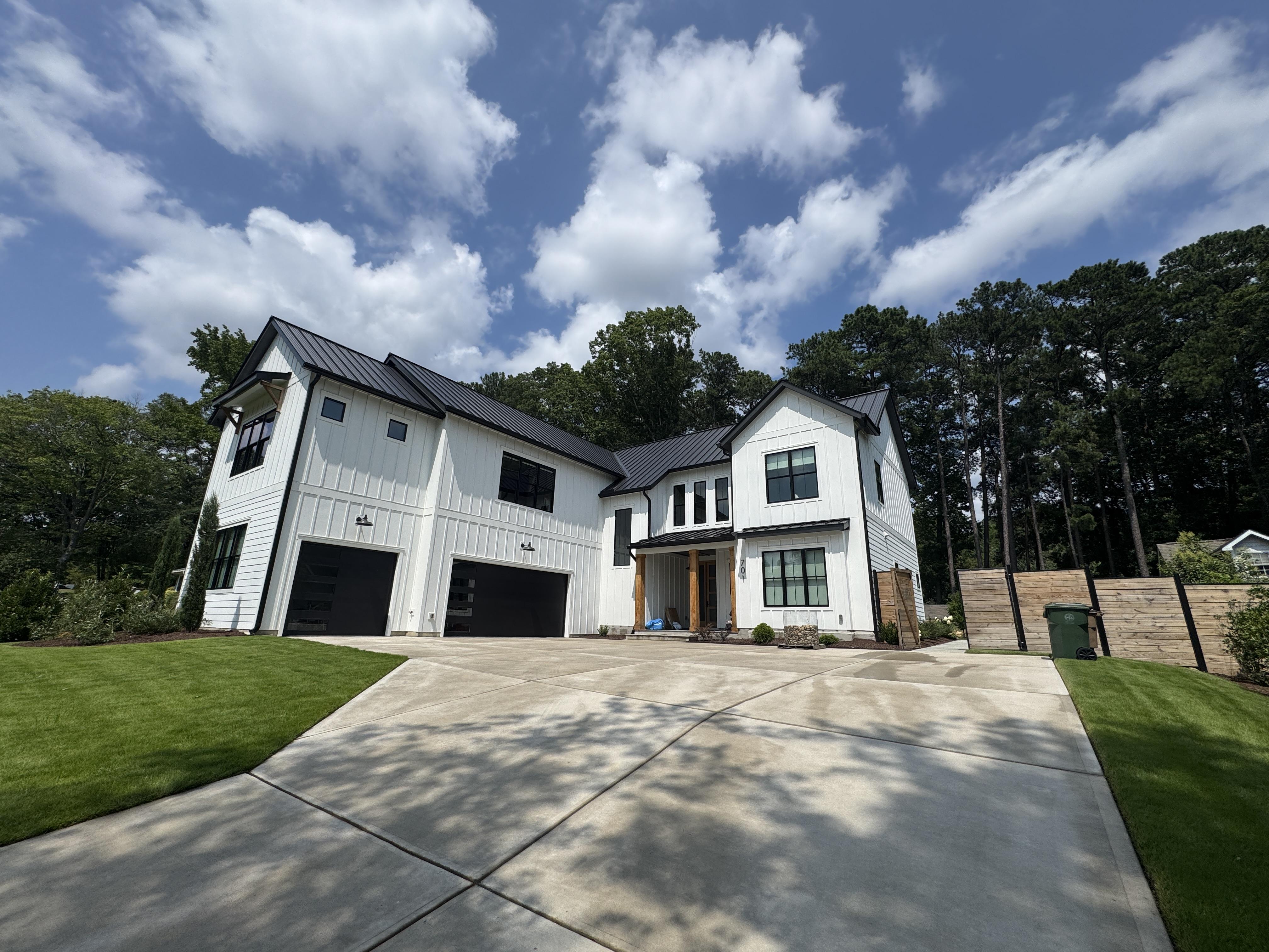 Soft washing home exterior in Cary NC