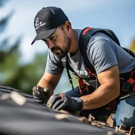 Image of Roofer Repairing Damage