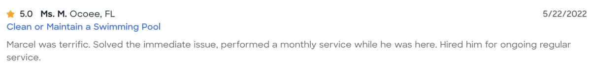 swimming pool maintenance