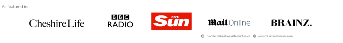 Trusted therapist and coach as seen in Cheshire life, the daily mail, the su, bbc radio shropshire and rainz magazine