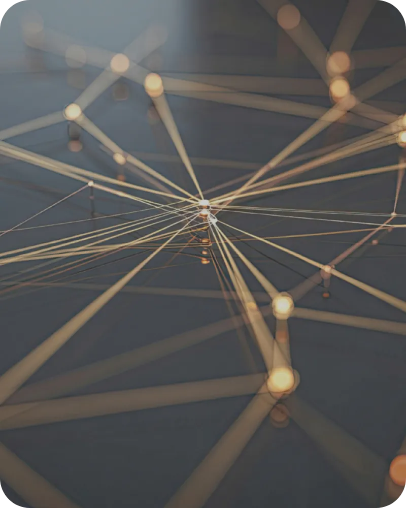 Abstract network of connected lines and nodes.