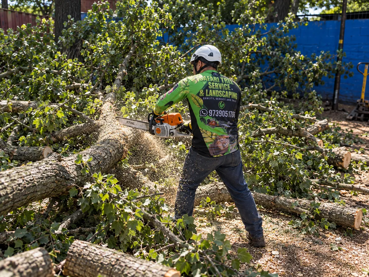 Processing a fallen tree after removal in NJ