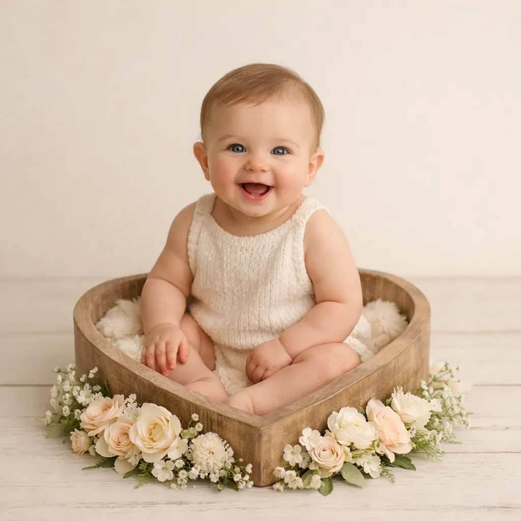 Sitter session baby portrait