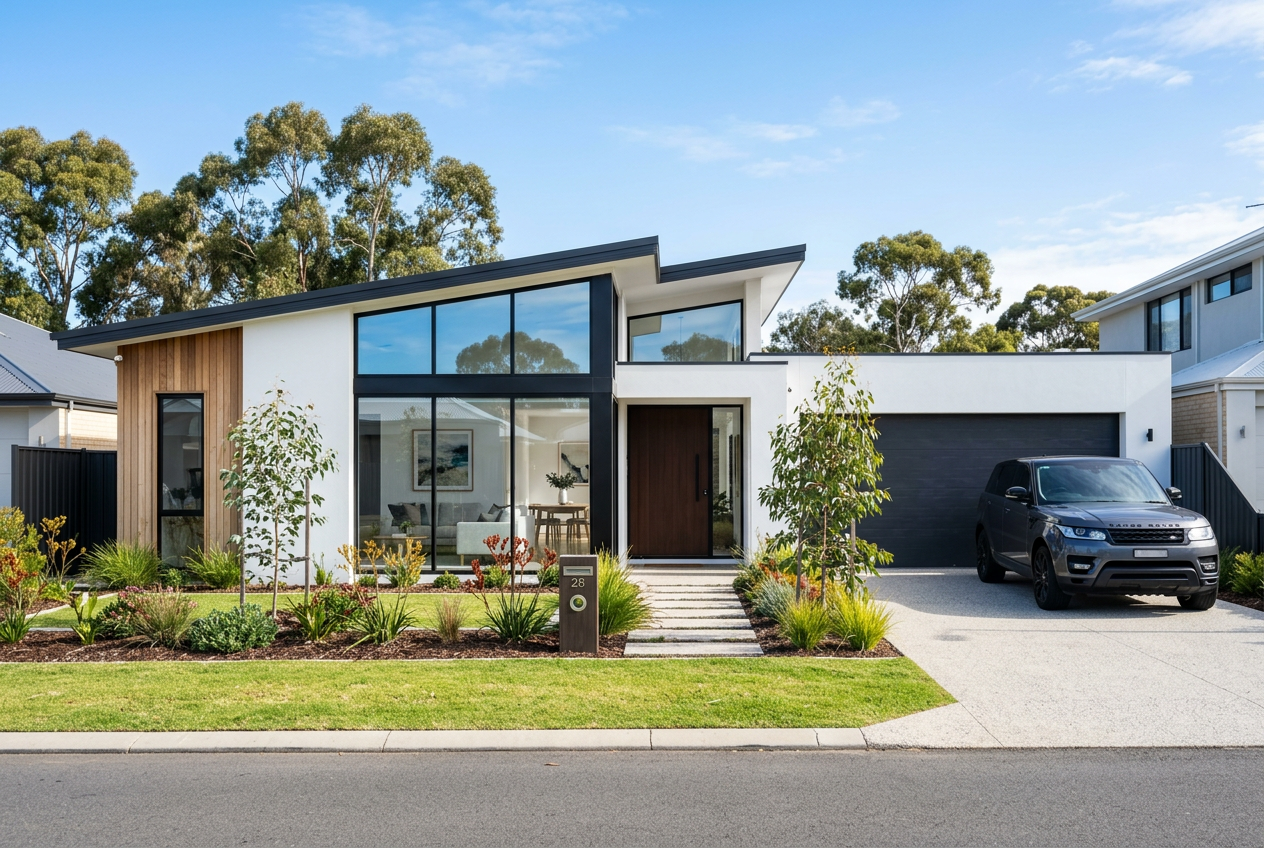 Residential window cleaning service at a home in Perth