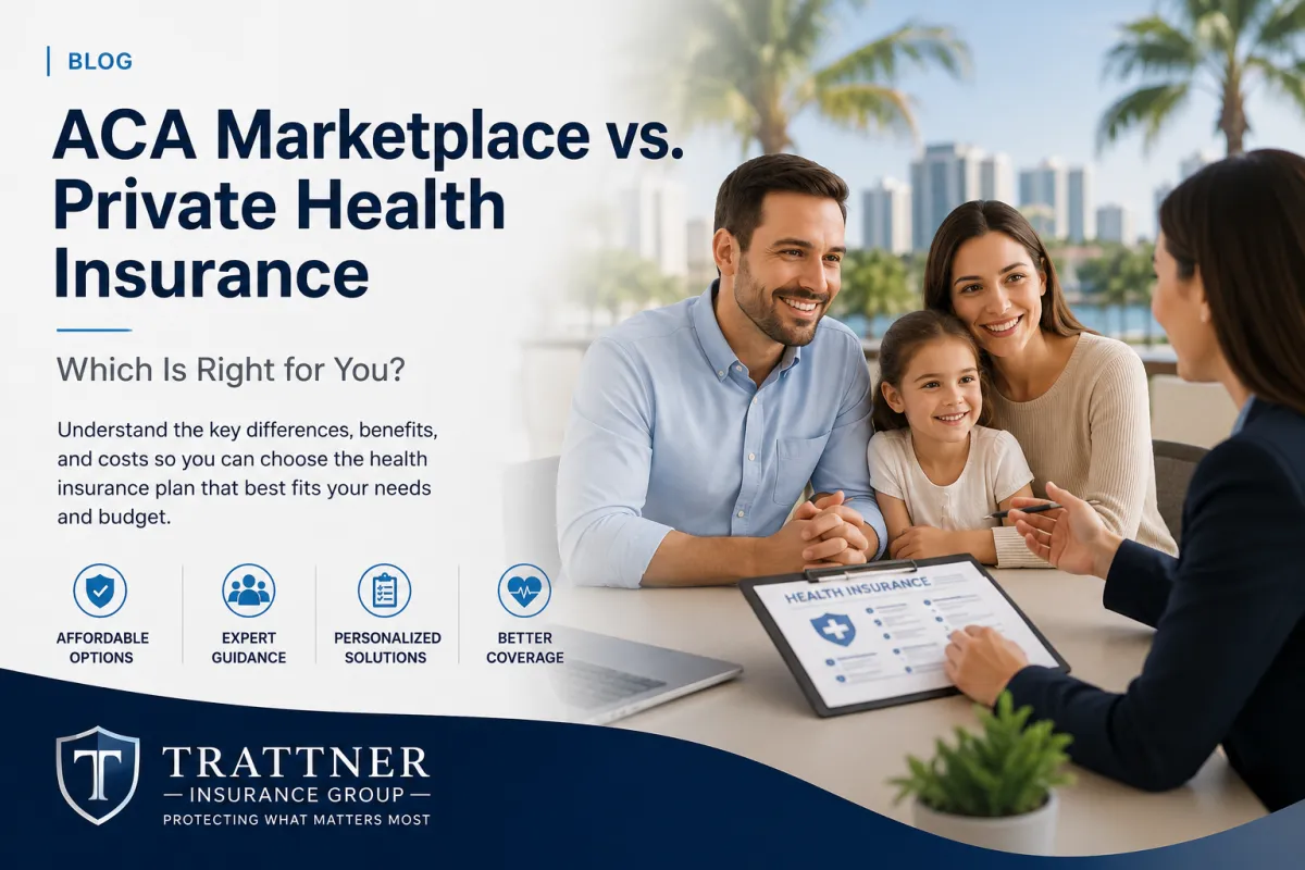 ACA Marketplace vs Private Health Insurance comparison guide by Trattner Insurance Group