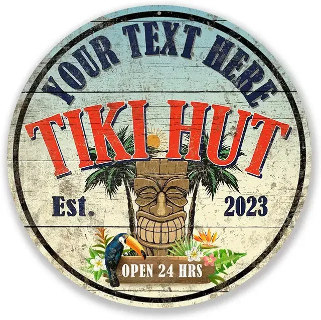 Tiki Hut Custom Sign