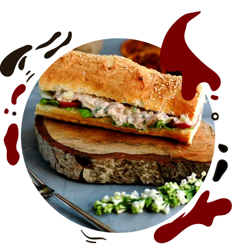 sandwich at Francos Wings N More