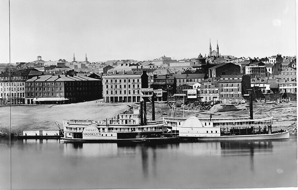 Cincinnati Riverboat Landing - 1848