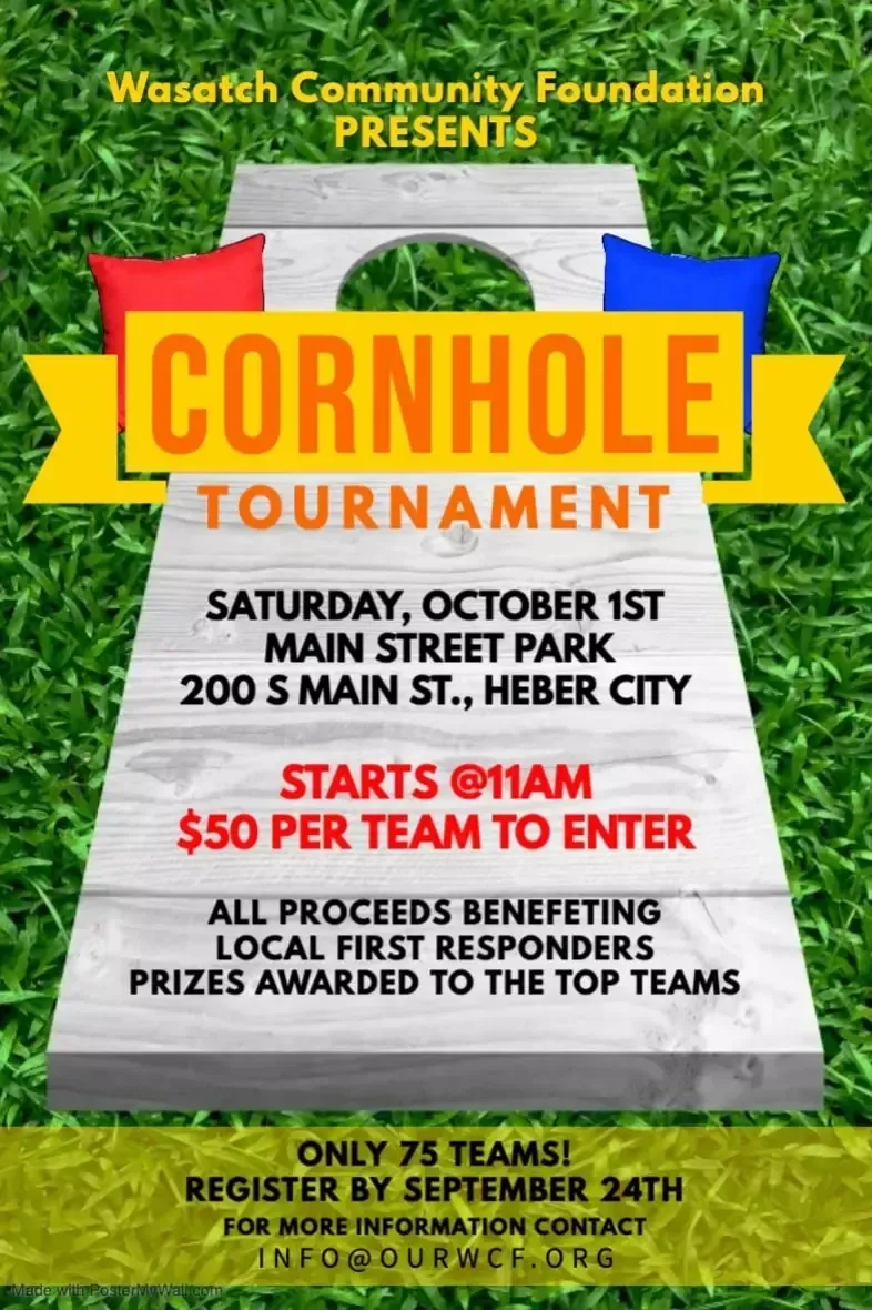 Cornhole Tournament for First Responders poster