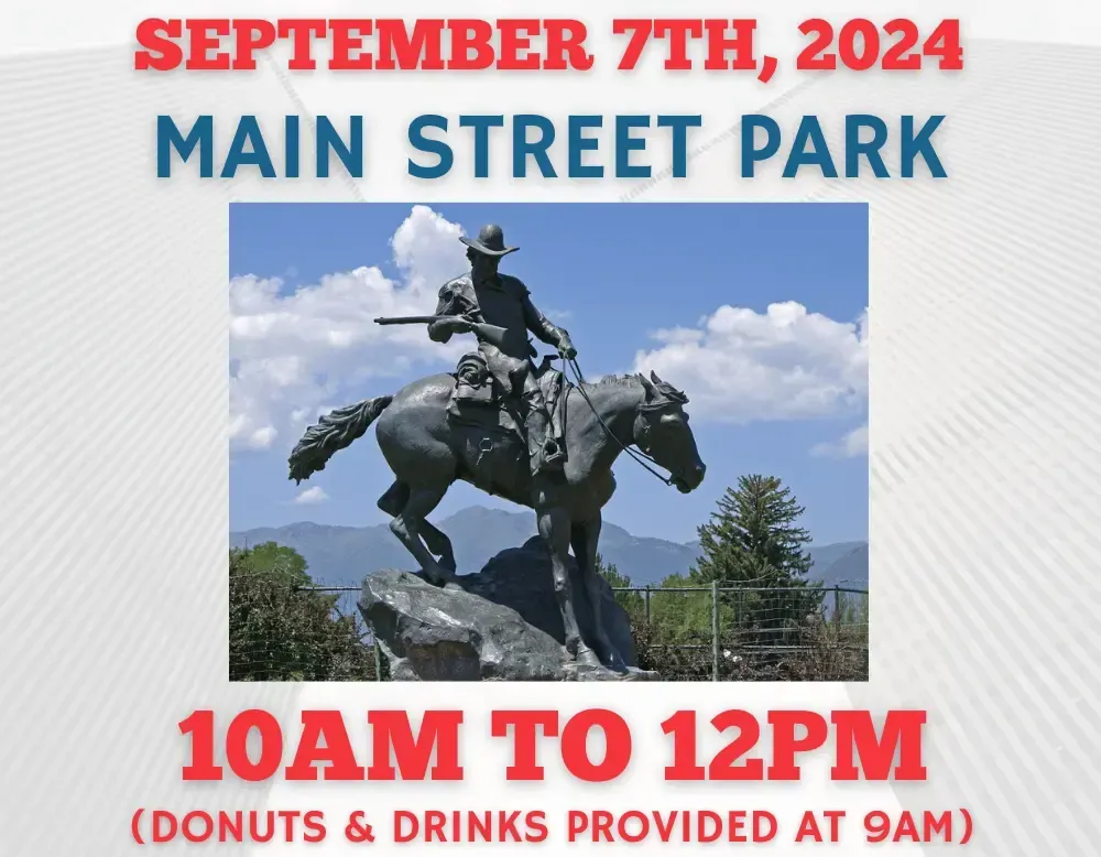 September 7th, 2024 Main Street Park from 10am to 12pm. Heber Valley 9/11 Day of Service.