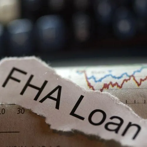 cut out paper that says fha loan on it