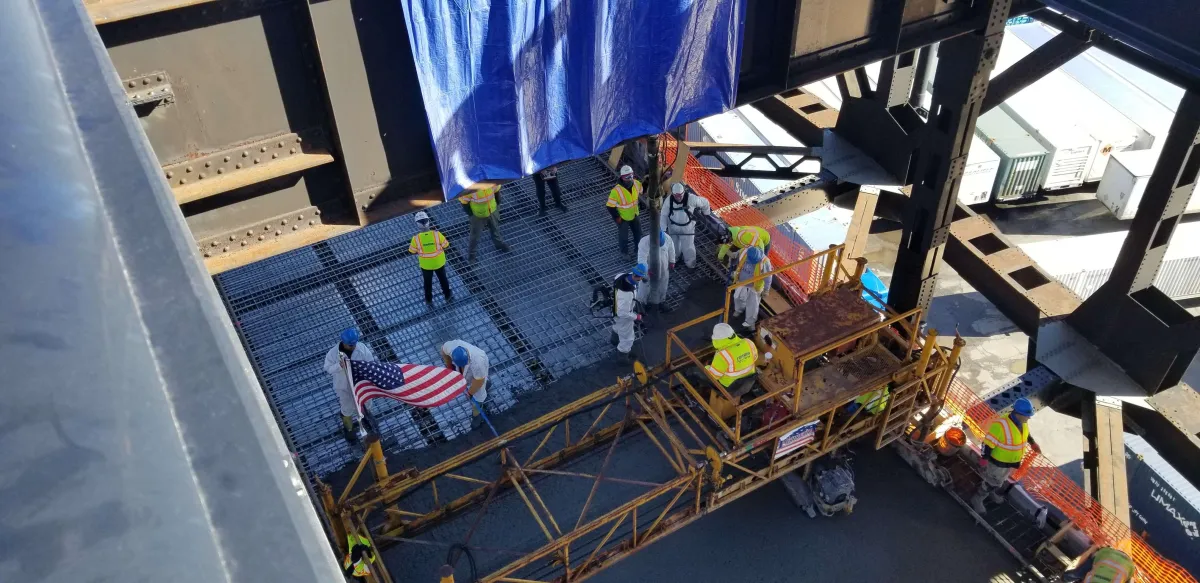 concrete pumping job