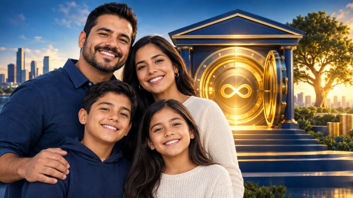 Familia latina construyendo su Banco Infinito — Mr. Deepp Academy