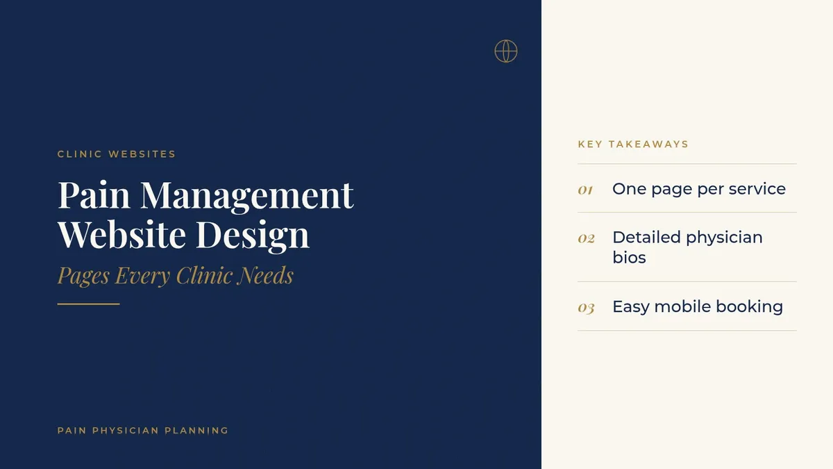 Pain Management Website Design: Pages Every Clinic Needs