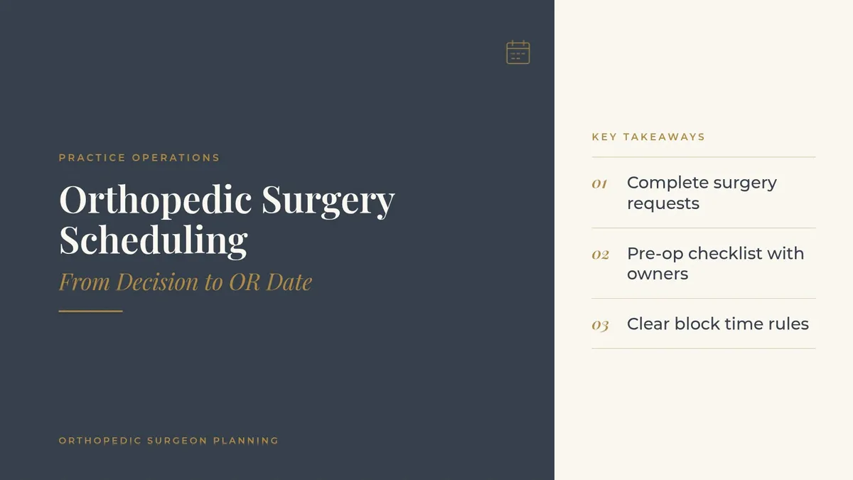 Orthopedic Surgery Scheduling: From Decision to OR Date