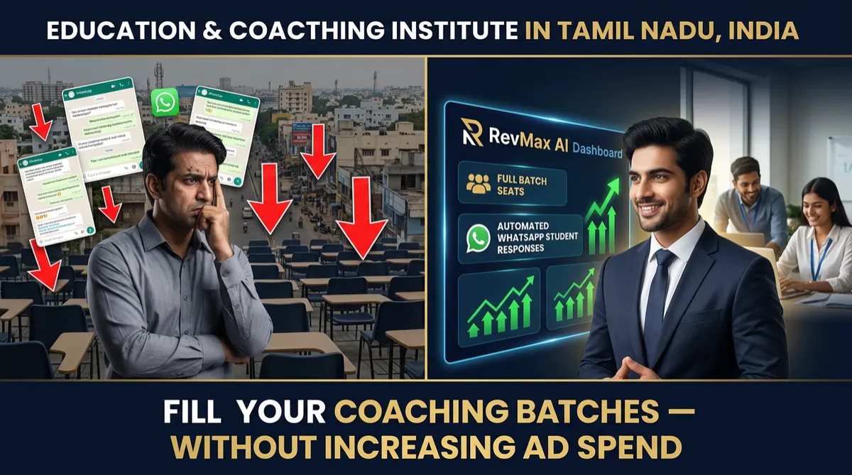 Coaching institute not filling batches — RevMax AI admission automation Tamil Nadu