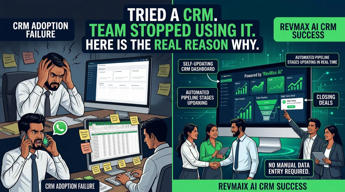 Why sales team stopped using CRM India — RevMax AI self-updating CRM Tamil Nadu