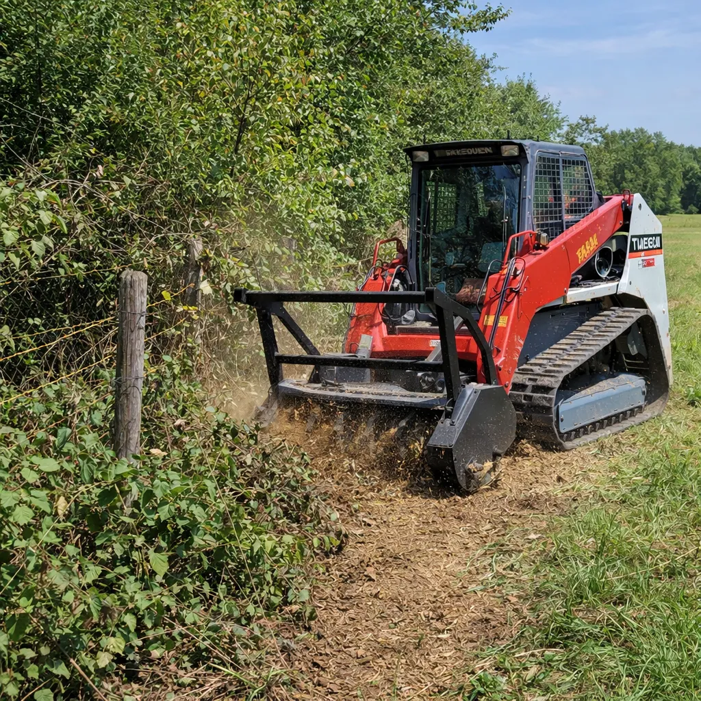 Professional forestry mulching in Johnson County Missouri.