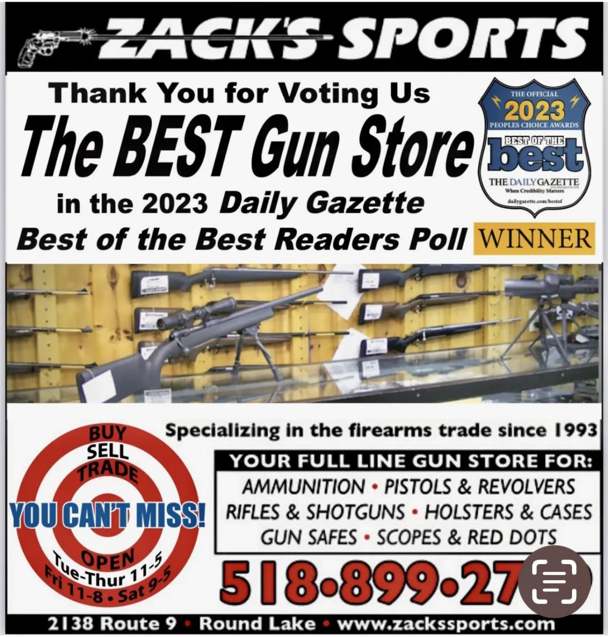 Gun Shop & Indoor Shooting Range Albany & Saratoga County NY