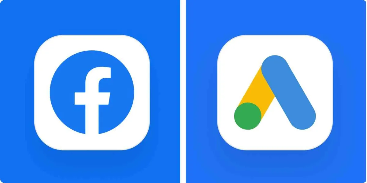 logos of facebook and google ads