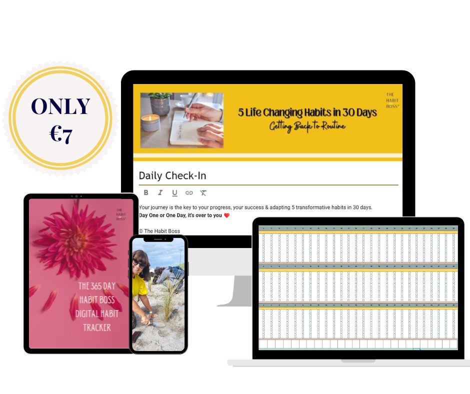 Tiny Habits Challenge what's inside - 30 daily emails, 30 daily check-ins, habit tracker and much more
