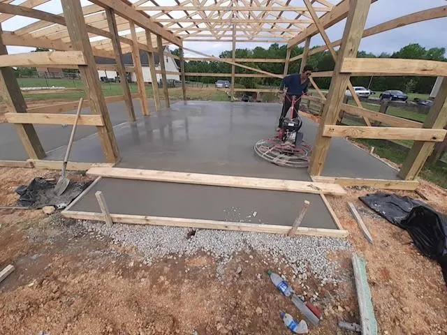 full concrete pour