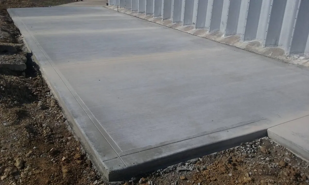 concrete installed