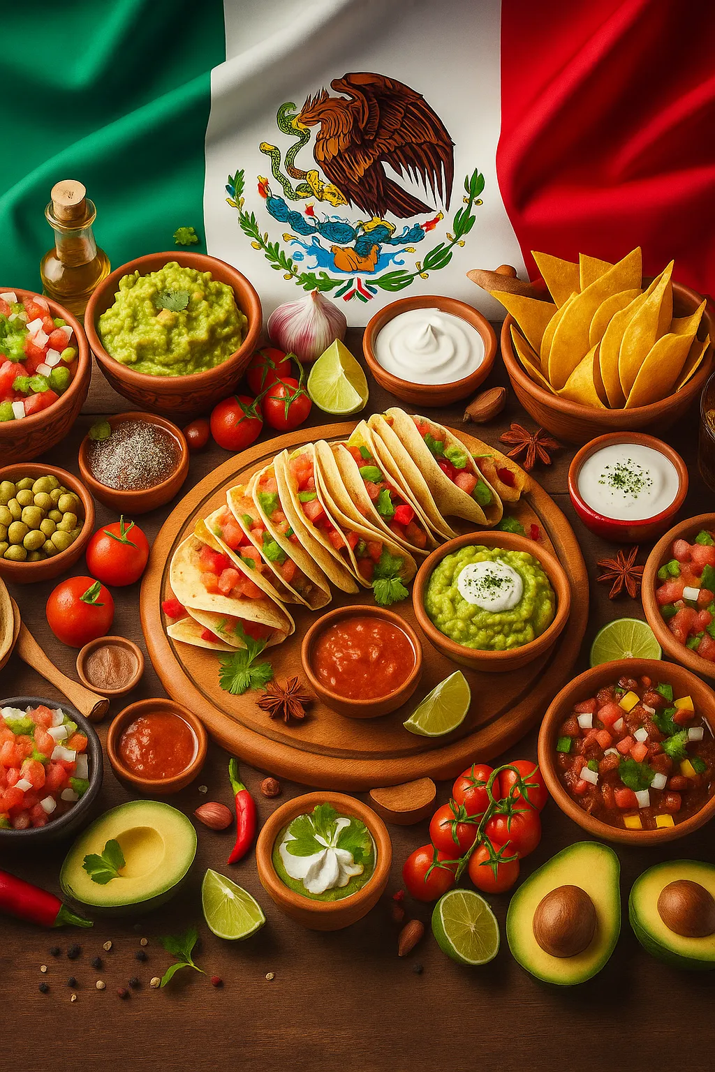 green and white dish on black ceramic tray