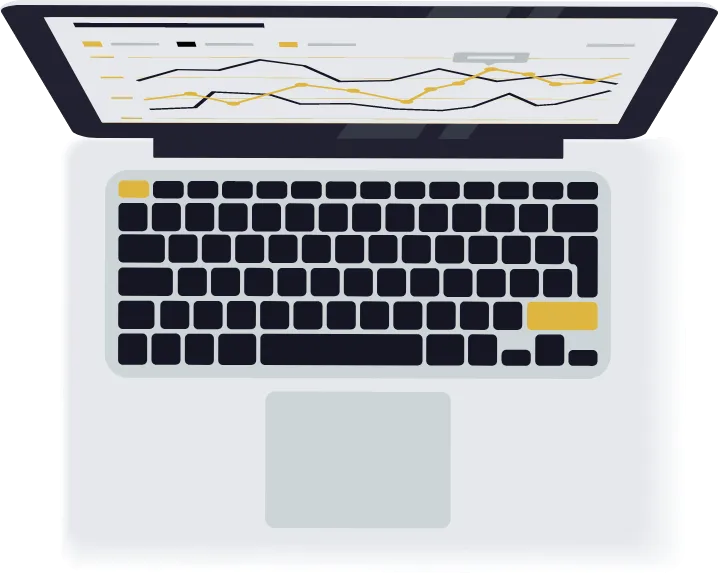 Laptop with colors consistent with YBO