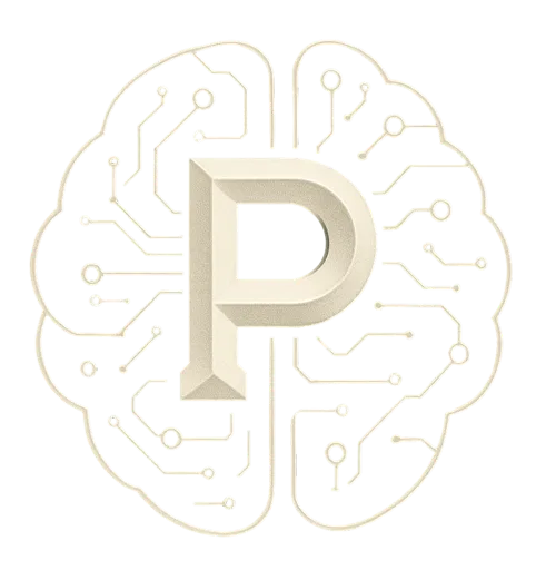 Psychernetics logo representing human intelligence, cognitive sovereignty and applied thinking in the age of AI