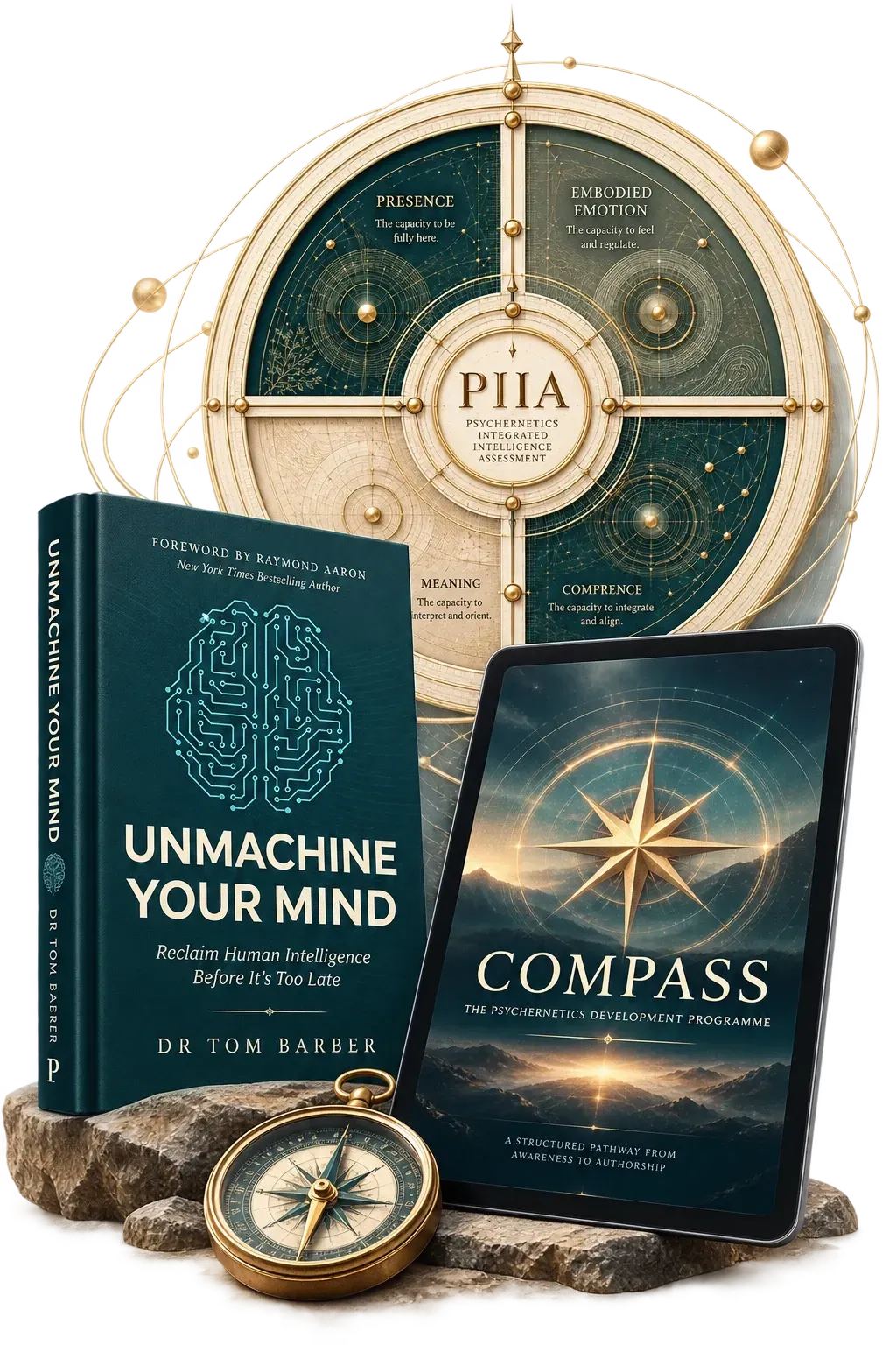 Psychernetics PIIA assessment, Unmachine Your Mind book and Compass development programme.